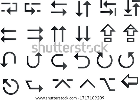 Arrow vector collection. vector design elements set. Arrows big black set icons. isolated on white background. 