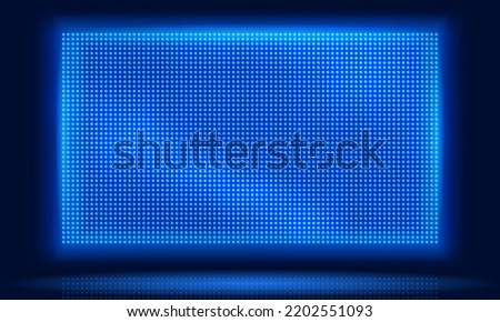 Led screen. Video display, lcd dot pixels wall and diodes glow light grid vector background. Illustration of video lcd texture lamp