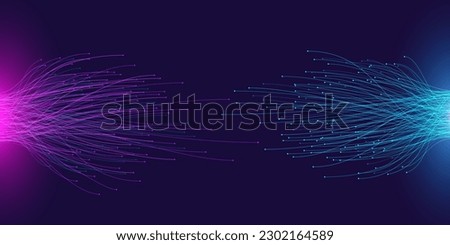 Abstract big data background. Chaotic network nodes, comparing of two databases and analysts charts with lines connected to dots vector concept illustration of chaotic data science