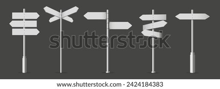 Similar – Image, Stock Photo arrow road sign on the street in the city