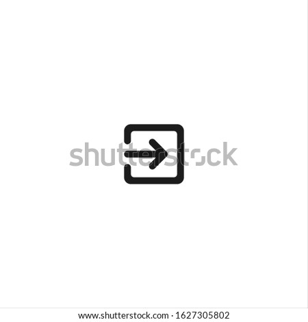 Exit to app , logout sign icon- Vector