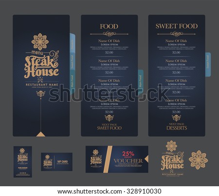 vector restaurant menu template.