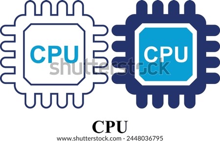 CPU web icons in line and fill style. Set of high quality Information technology signs for web and mobile app. Colorful Editable icon set of IT and Gadgets.