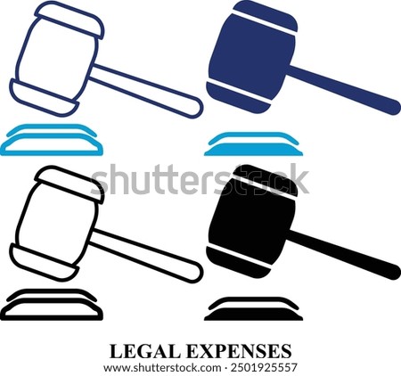 Legal Expenses, Courthouse colorful icon set in line and fill style. Editable icon Set Insurance and Assurance. High quality business icon set of Legal Expenses, Courthouse 