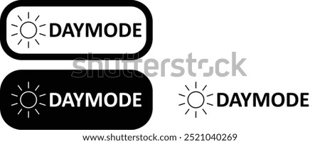 Day and night toggle switch icons set. Collection of on off. Sun and Moon icons for dark light mood. Dark mode and light mode switch button for website and mobile app. day night modes switch isolated.