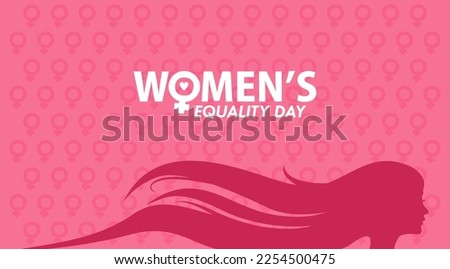 Vector illustration of women's equality day background graphic and text. Suitable to be placed on promotional materials, posters, banners at this event.