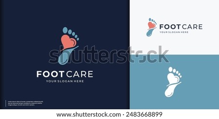 feminine foot care logo design inspiration. vector illustration