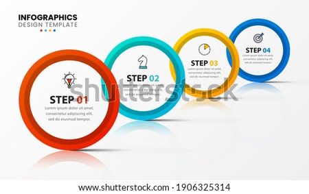 Infographic design template. Creative concept with 4 steps. Can be used for workflow layout, diagram, banner, webdesign. Vector illustration