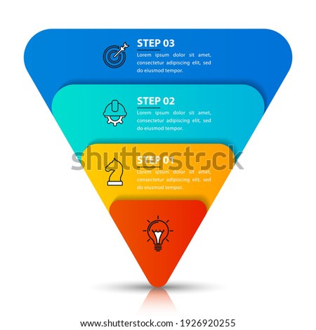 Infographic design template. Creative concept with 3 steps. Can be used for workflow layout, diagram, banner, webdesign. Vector illustration.