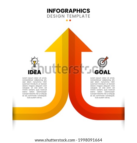 Infographic design template. Business concept with 2 steps. Can be used for workflow layout, diagram, banner, webdesign. Vector illustration