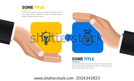 Infographic design template. Agreement between two traders. Vector illustration