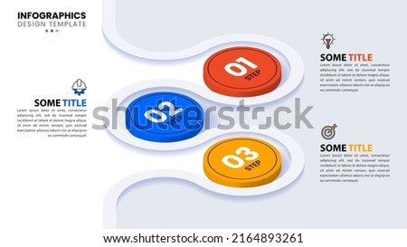 Infographic template with icons and 3 options or steps. Path. Can be used for workflow layout, diagram, banner, webdesign. Vector illustration