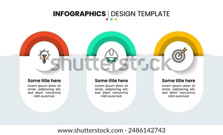 Infographic template with icons and 3 options or steps. Can be used for workflow layout, diagram, banner, webdesign. Vector illustration