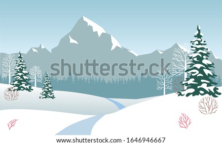 Similar – Image, Stock Photo snow on the pine tree leaves in wintertime