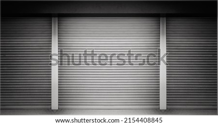 Similar – Image, Stock Photo old closed shutters with flaking white lacquer and rusty hinges in brick facade with partly missing plaster that have seen better days ;old