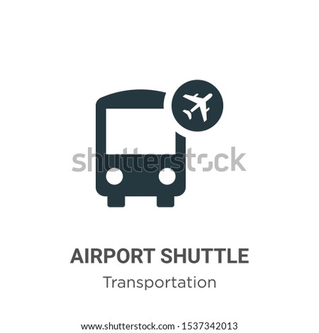 Airport shuttle vector icon on white background. Flat vector airport shuttle icon symbol sign from modern transportation collection for mobile concept and web apps design.