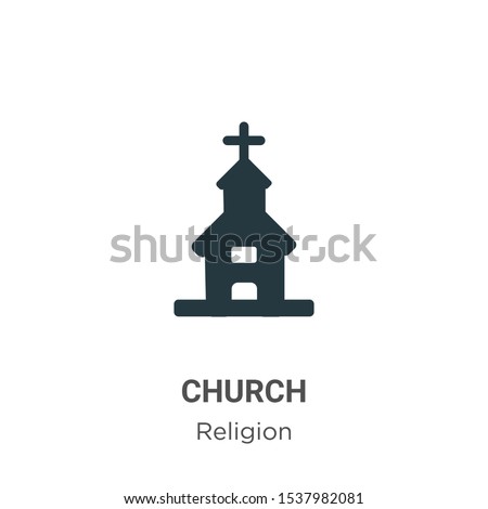 Church vector icon on white background. Flat vector church icon symbol sign from modern religion collection for mobile concept and web apps design.