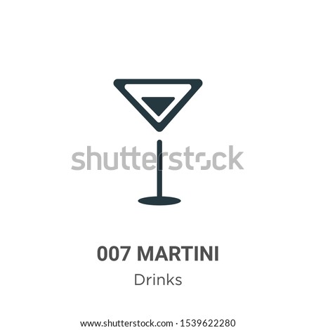 007 martini vector icon on white background. Flat vector 007 martini icon symbol sign from modern drinks collection for mobile concept and web apps design.