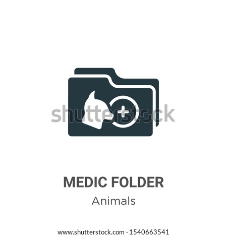 Medic folder vector icon on white background. Flat vector medic folder icon symbol sign from modern animals collection for mobile concept and web apps design.