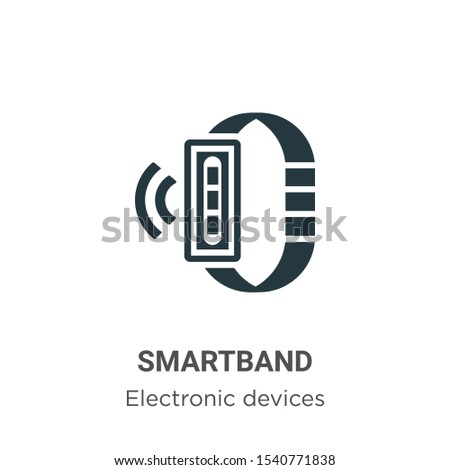 Smartband vector icon on white background. Flat vector smartband icon symbol sign from modern electronic devices collection for mobile concept and web apps design.
