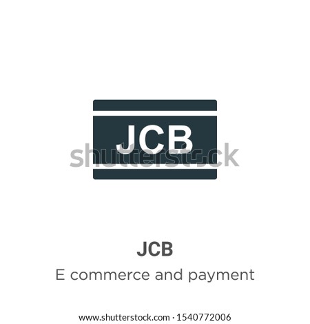 Jcb vector icon on white background. Flat vector jcb icon symbol sign from modern e commerce and payment collection for mobile concept and web apps design.