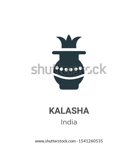 Kalasha vector icon on white background. Flat vector kalasha icon symbol sign from modern india collection for mobile concept and web apps design.