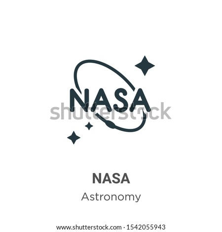 Nasa vector icon on white background. Flat vector nasa icon symbol sign from modern astronomy collection for mobile concept and web apps design.