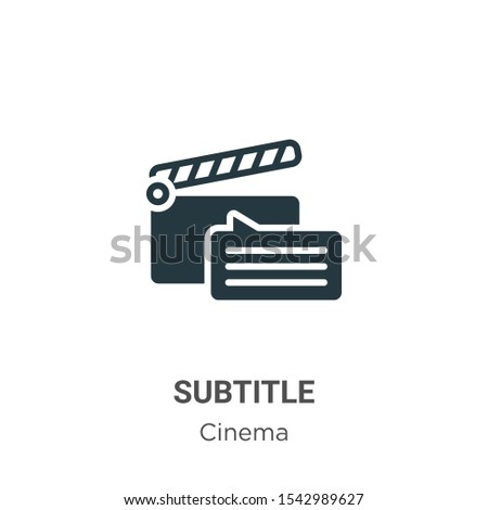 Subtitle vector icon on white background. Flat vector subtitle icon symbol sign from modern cinema collection for mobile concept and web apps design.