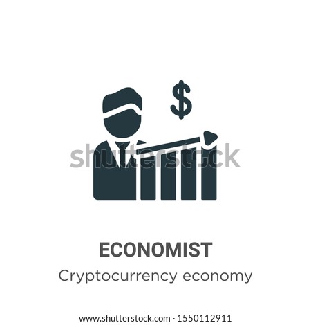 Economist vector icon on white background. Flat vector economist icon symbol sign from modern cryptocurrency economy and finance collection for mobile concept and web apps design.