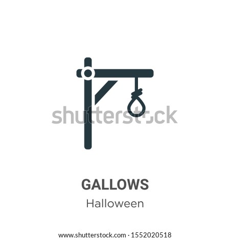Gallows vector icon on white background. Flat vector gallows icon symbol sign from modern halloween collection for mobile concept and web apps design.