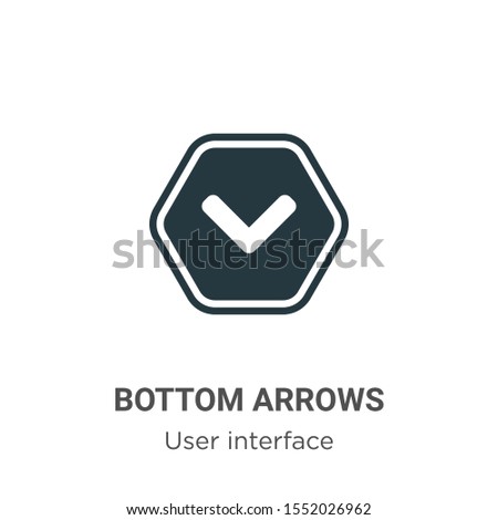 Bottom arrows vector icon on white background. Flat vector bottom arrows icon symbol sign from modern user interface collection for mobile concept and web apps design.