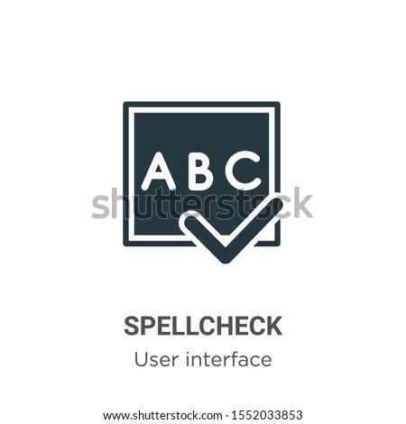 Spellcheck vector icon on white background. Flat vector spellcheck icon symbol sign from modern user interface collection for mobile concept and web apps design.