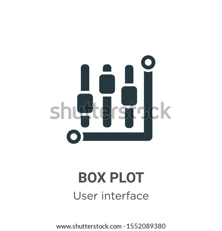 Box plot vector icon on white background. Flat vector box plot icon symbol sign from modern user interface collection for mobile concept and web apps design.