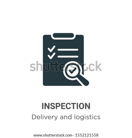 Inspection vector icon on white background. Flat vector inspection icon symbol sign from modern delivery and logistics collection for mobile concept and web apps design.
