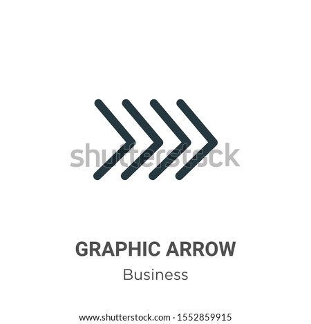 Graphic arrow vector icon on white background. Flat vector graphic arrow icon symbol sign from modern business collection for mobile concept and web apps design.