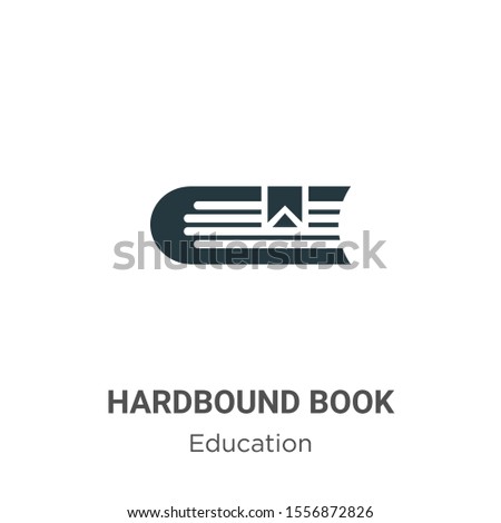 Hardbound book vector icon on white background. Flat vector hardbound book icon symbol sign from modern education collection for mobile concept and web apps design.