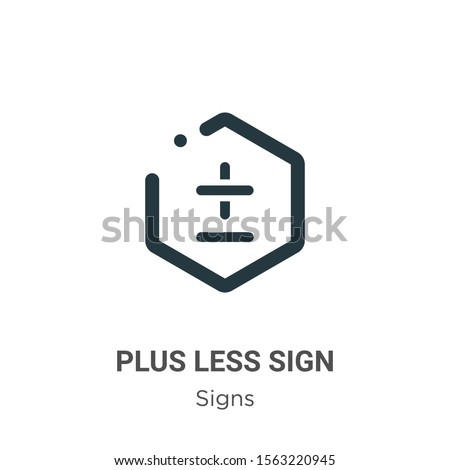 Plus less sign vector icon on white background. Flat vector plus less sign icon symbol sign from modern signs collection for mobile concept and web apps design.