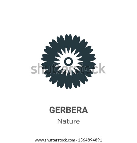 Gerbera vector icon on white background. Flat vector gerbera icon symbol sign from modern nature collection for mobile concept and web apps design.