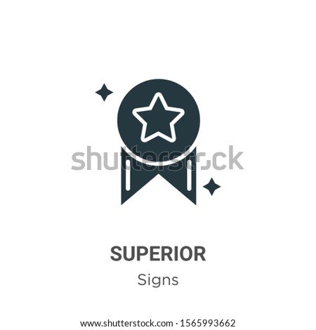 Superior vector icon on white background. Flat vector superior icon symbol sign from modern signs collection for mobile concept and web apps design. Foto d'archivio © 