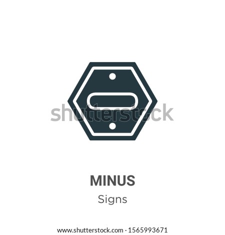 Minus symbol inside a circle vector icon on white background. Flat vector minus symbol inside a circle icon symbol sign from modern signs collection for mobile concept and web apps design.