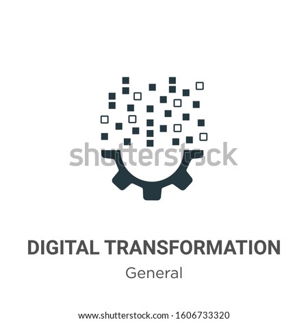 Digital transformation glyph icon vector on white background. Flat vector digital transformation icon symbol sign from modern general collection for mobile concept and web apps design.