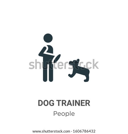 Dog trainer glyph icon vector on white background. Flat vector dog trainer icon symbol sign from modern people collection for mobile concept and web apps design.