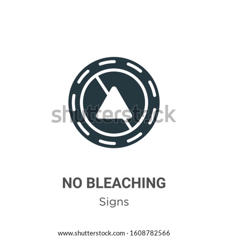 No bleaching glyph icon vector on white background. Flat vector no bleaching icon symbol sign from modern signs collection for mobile concept and web apps design.