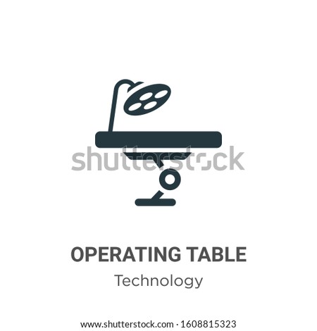 Operating table glyph icon vector on white background. Flat vector operating table icon symbol sign from modern technology collection for mobile concept and web apps design.