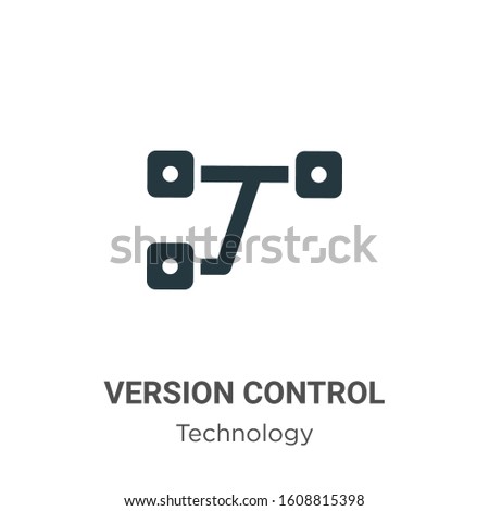 Version control glyph icon vector on white background. Flat vector version control icon symbol sign from modern technology collection for mobile concept and web apps design.