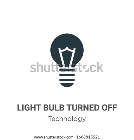 Light bulb turned off glyph icon vector on white background. Flat vector light bulb turned off icon symbol sign from modern technology collection for mobile concept and web apps design.