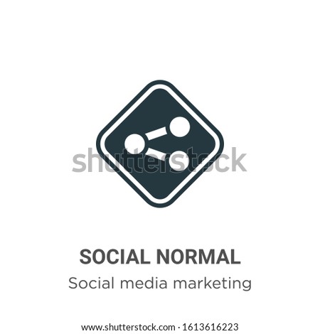 Social normal glyph icon vector on white background. Flat vector social normal icon symbol sign from modern social collection for mobile concept and web apps design.