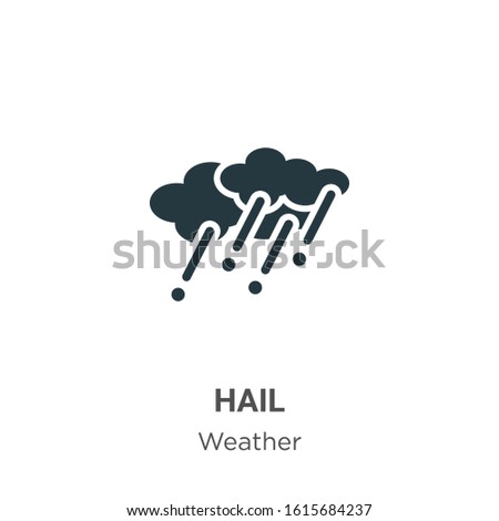 Hail glyph icon vector on white background. Flat vector hail icon symbol sign from modern weather collection for mobile concept and web apps design.