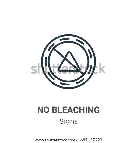 No bleaching outline vector icon. Thin line black no bleaching icon, flat vector simple element illustration from editable signs concept isolated stroke on white background