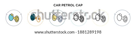 Image, Stock Photo Gas cap Mobility Energy
